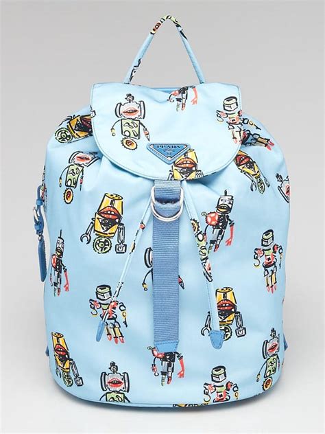 prada robot print backpack